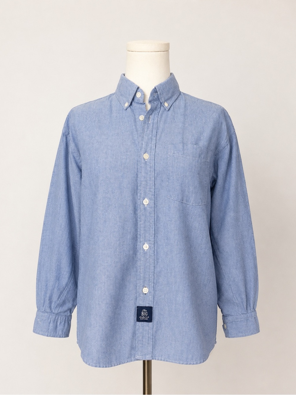 Vintage GAP Kids The Big Oxford Blue Button Down Shirt Size L 10 100% Cotton